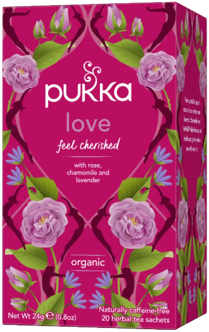 Pukka Organic Love Tea Rose Chamomile & Lavender Tea 20 Bags
