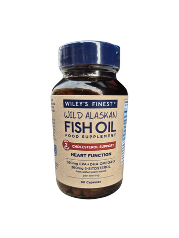 Wiley's Finest Wild Alaskan Fish Oil with Cholesterol Support 90 Softgels