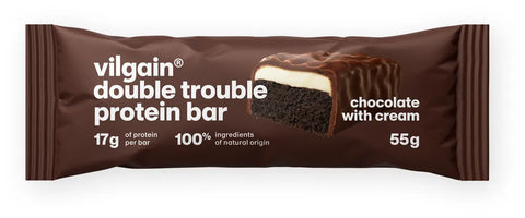 Vilgain Double Trouble Protein Bar Chocolate With Cream 55g