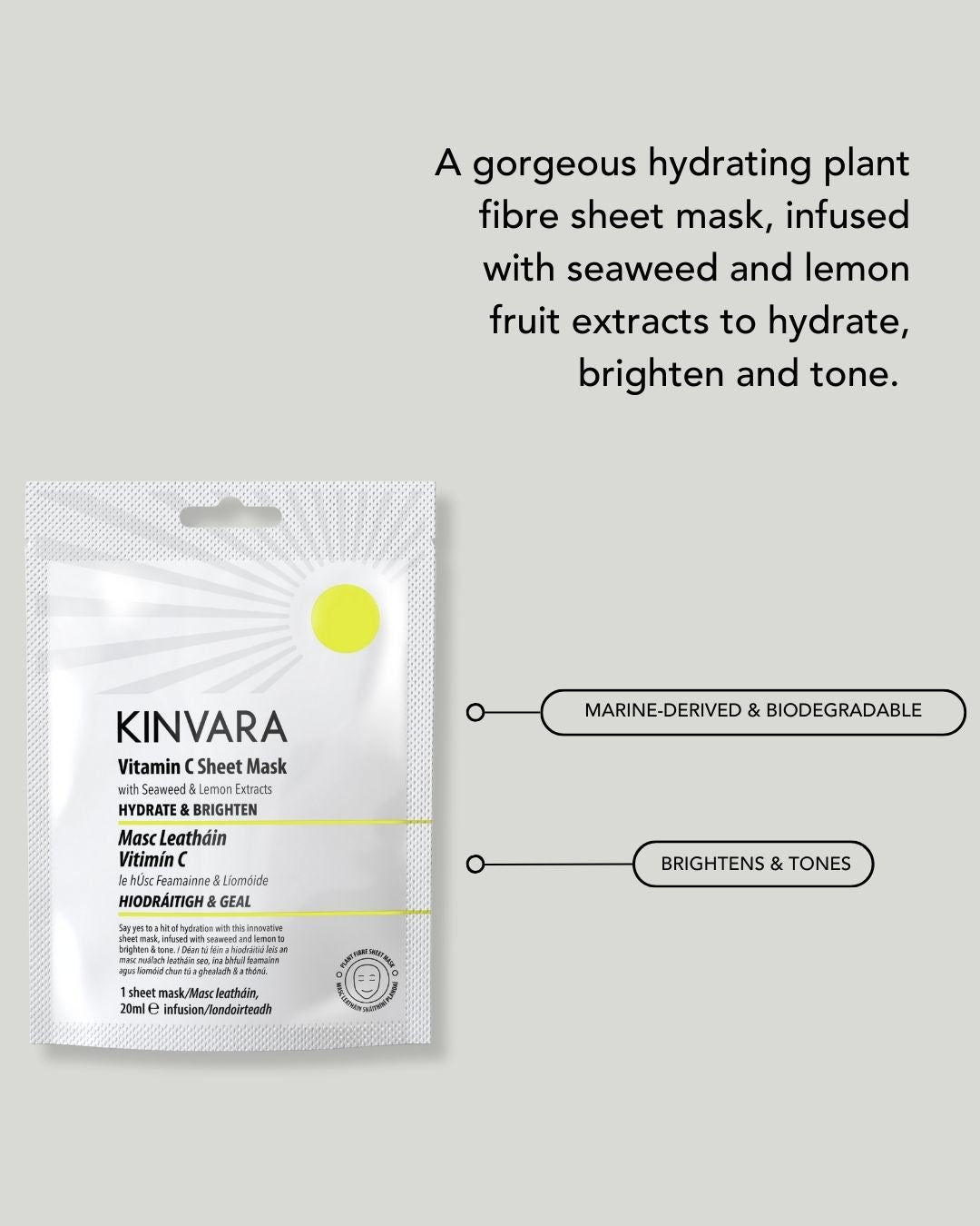 Kinvara Vitamin C Sheet Mask