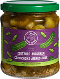 Your Organic Nature Organic Sweet & Sour Pickled Gherkins 330g