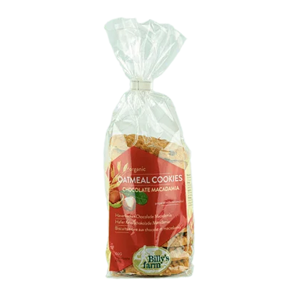 Billy's Farm Organic Oat Cookies Chocolate Macadamia 200g
