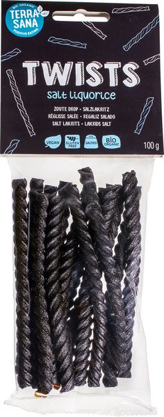 Terrasana Organic Salt Drop Liquorice Twists 100g Gluten Free