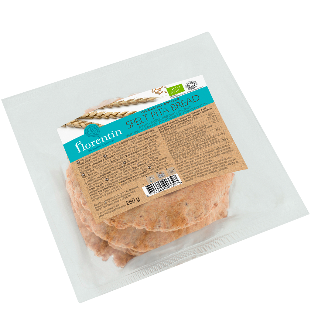 Florentin Organic Spelt Pitta Bread 260g