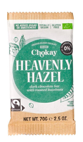 Chokay Organic Heavenly Hazel 70g No Added Sugar