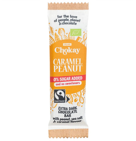 Chokay Organic Caramel Peanut Chocolate Bar 30g