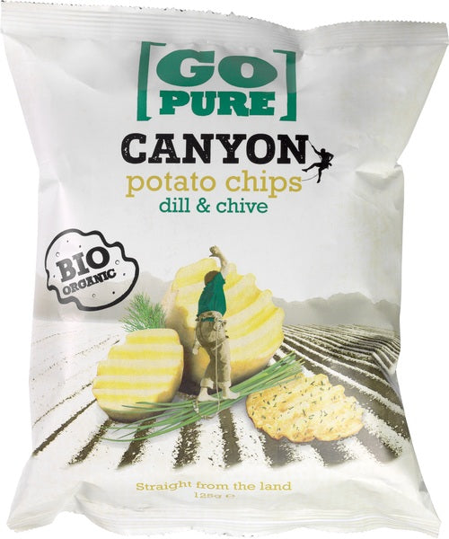 Go Pure Organic Canyon Potato Chips Dill & Chive 125g