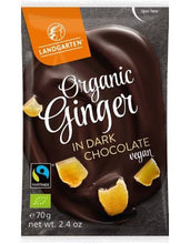 Landgarten Organic Ginger In Dark Chocolate 70g