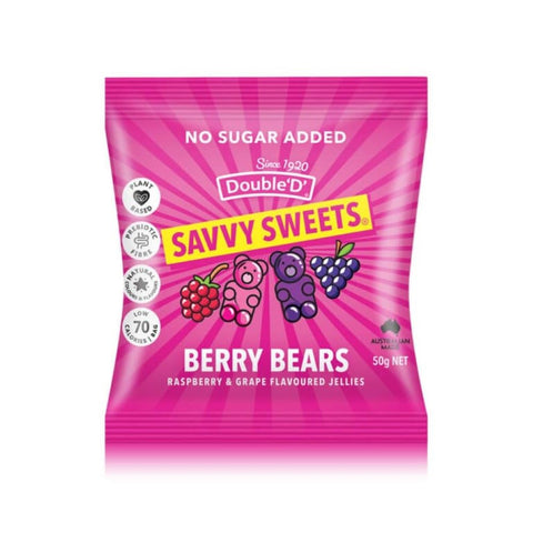 Savvy Sweets Berry Bears Sweets 50g