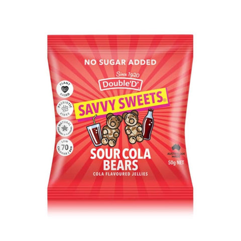 Savvy Sweets Sour Cola Sweets 50g NAS GF