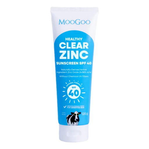 Moogoo Clear Zinc Sunscreen SPF40 120g