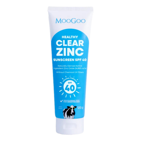 Moogoo Clear Zinc Sunscreen SPF40 120g