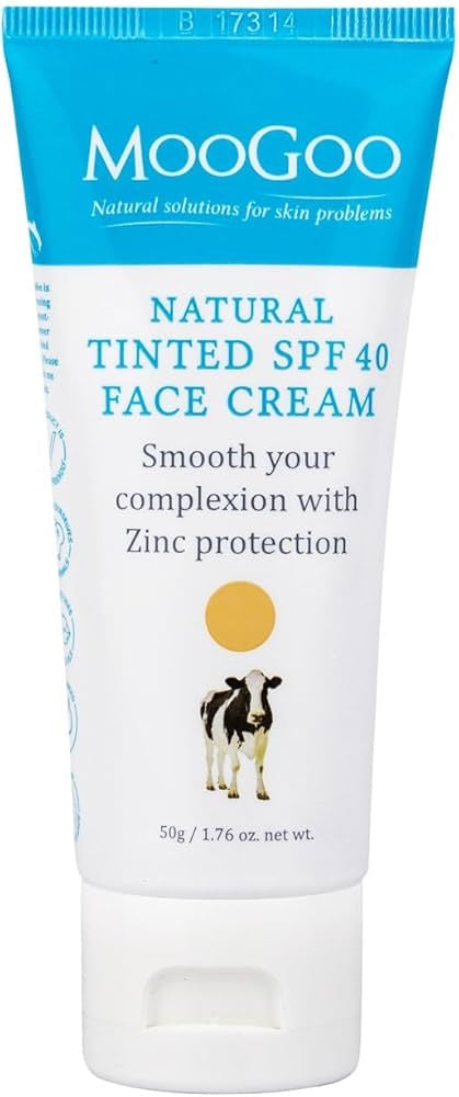MooGoo Natural Tinted SPF40 Face Cream 50g