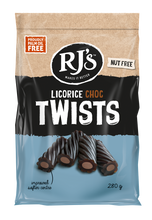 RJs Liquorice Choc Twists 280g