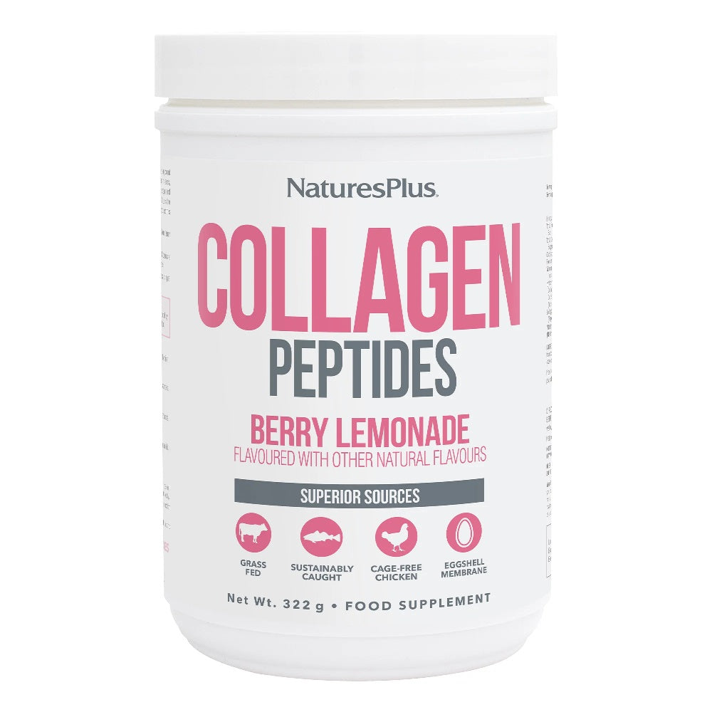Natures Plus Collagen Peptides Berry Lemonade 322g