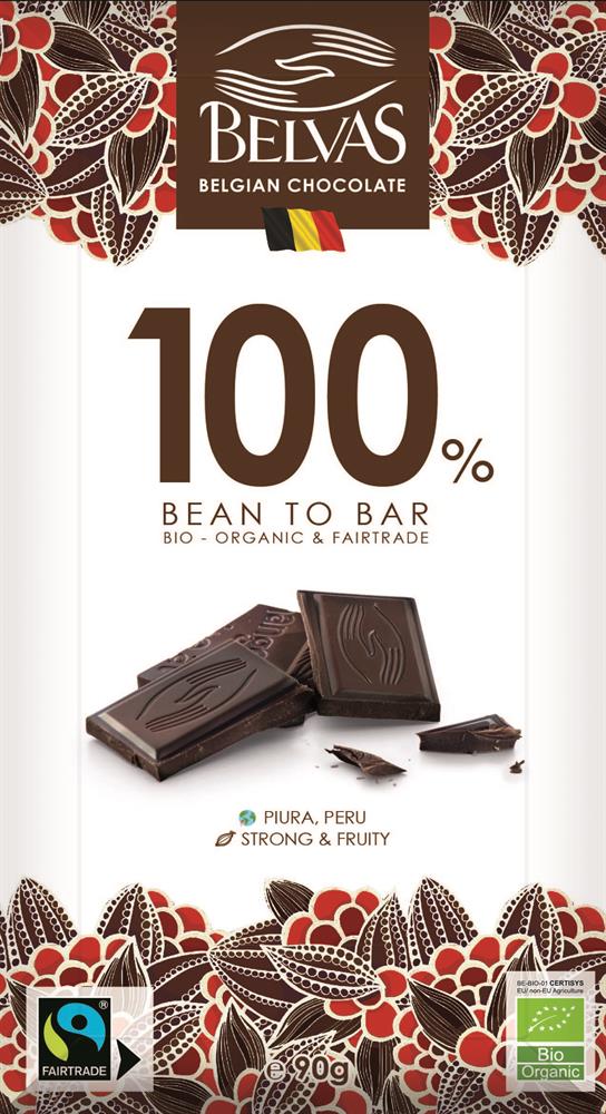 Belvas Organic Chocolate 100% 90g
