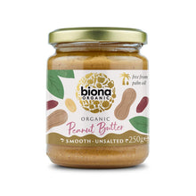 Biona Organic Peanut Butter Smooth Unsalted 250g