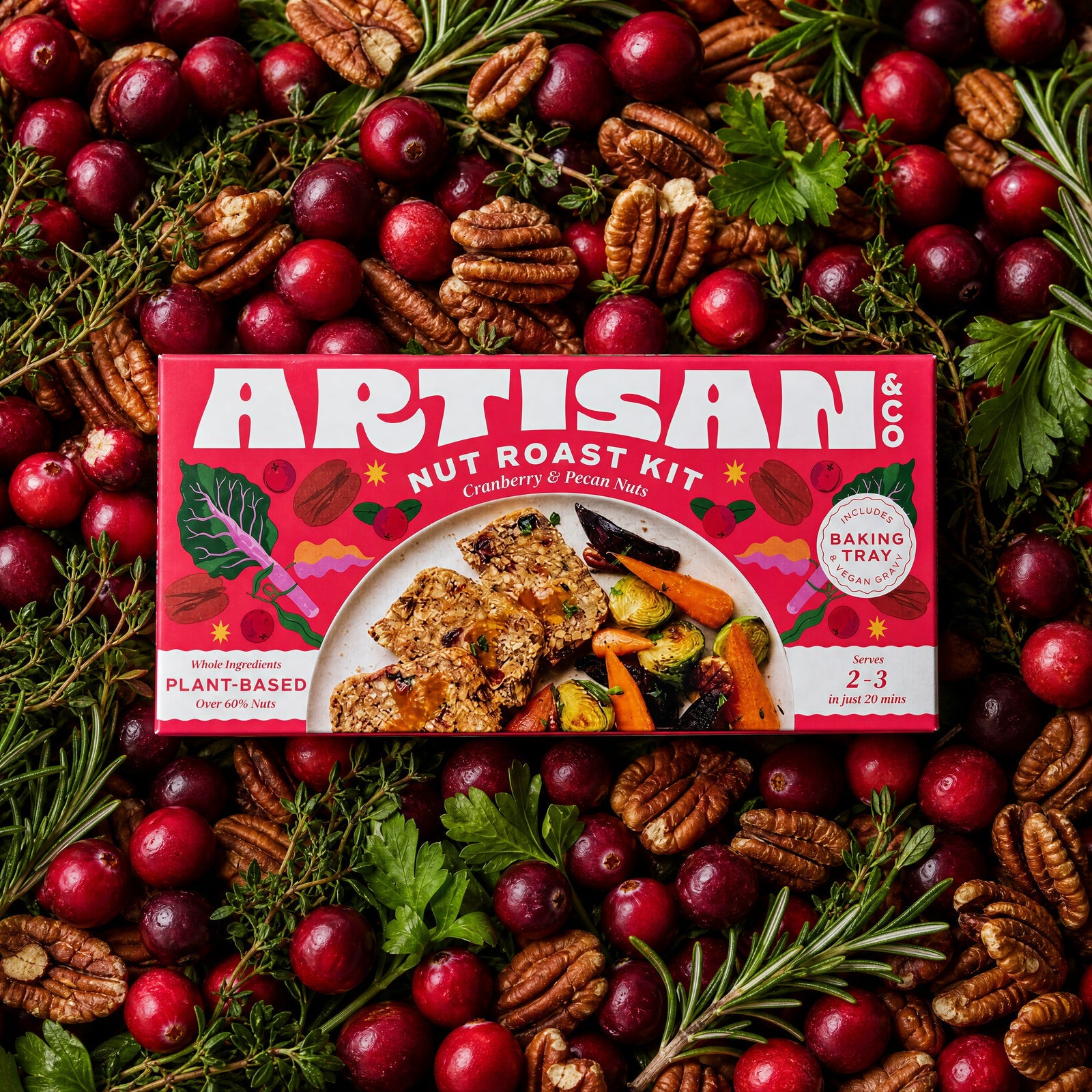 Artisan & Co Cranberry & Pecan Nut Roast Kit 212g