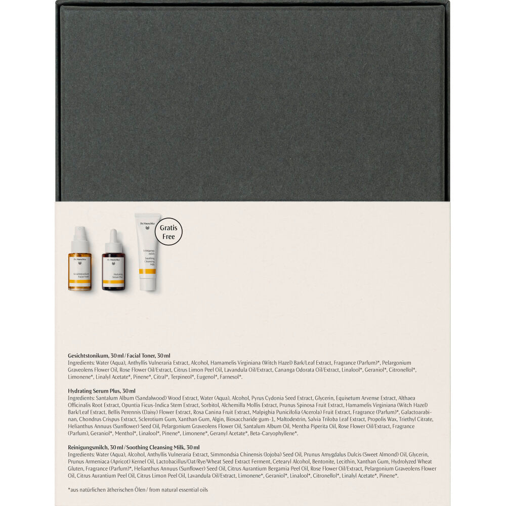 Dr.Hauschka Fresh Gift Set Facial Toner Hydrating Serum Plus & Soothing Cleansing Milk