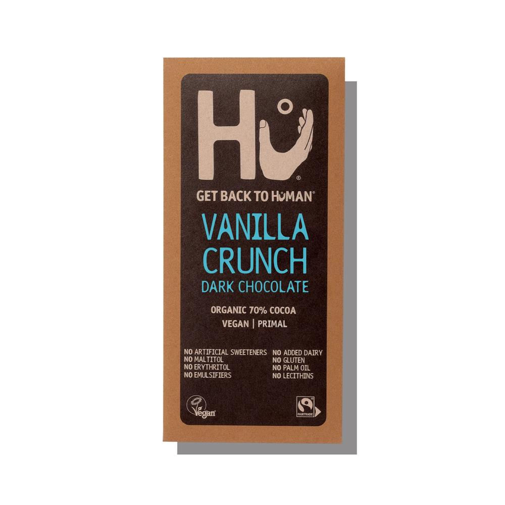 Hu Organic Vanilla Crunch Dark Bar 60g Gluten Free Vegan
