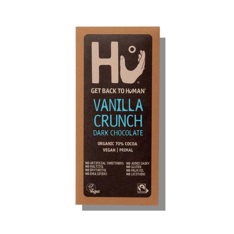Hu Organic Vanilla Crunch Dark Bar 60g Gluten Free Vegan