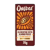Ombar Organic Clementine With Almond Pieces 70g