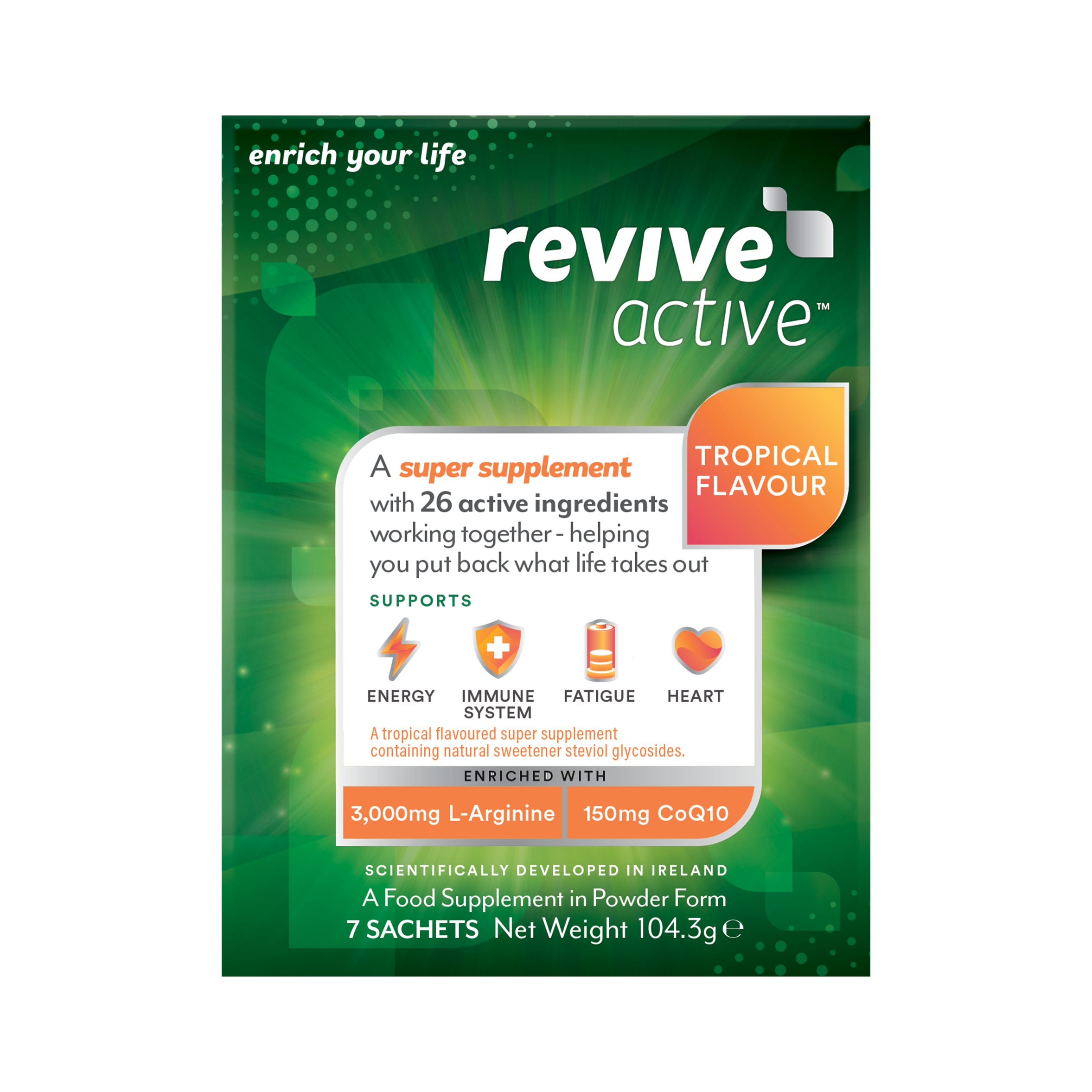 Revive Active Health Supplement 7 Sachets Limited Edition Tropical Flavour
