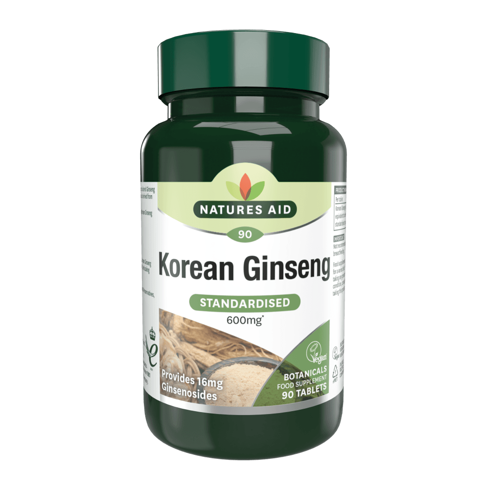 Natures Aid Korean Ginseng 600mg 90Tabs