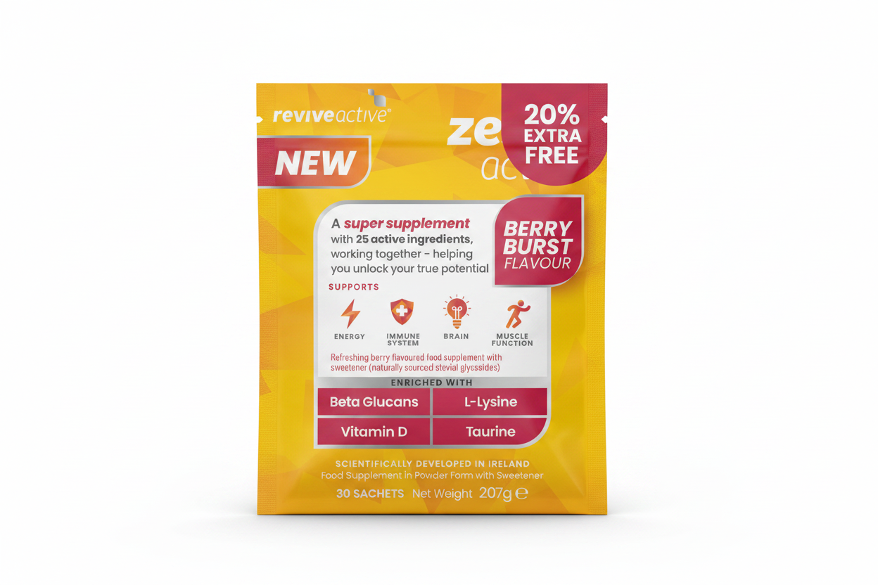 Revive Active Zest Berry Burst with 20% Extra Free sticker