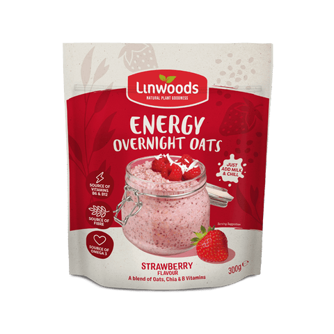 Linwoods Energy Overnight Oats Strawberry 300g