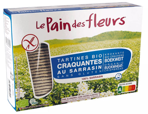 Le Pain Des Fleurs Organic Buckwheat Gf Crispbread 300g No Added Sugar - Blue Box