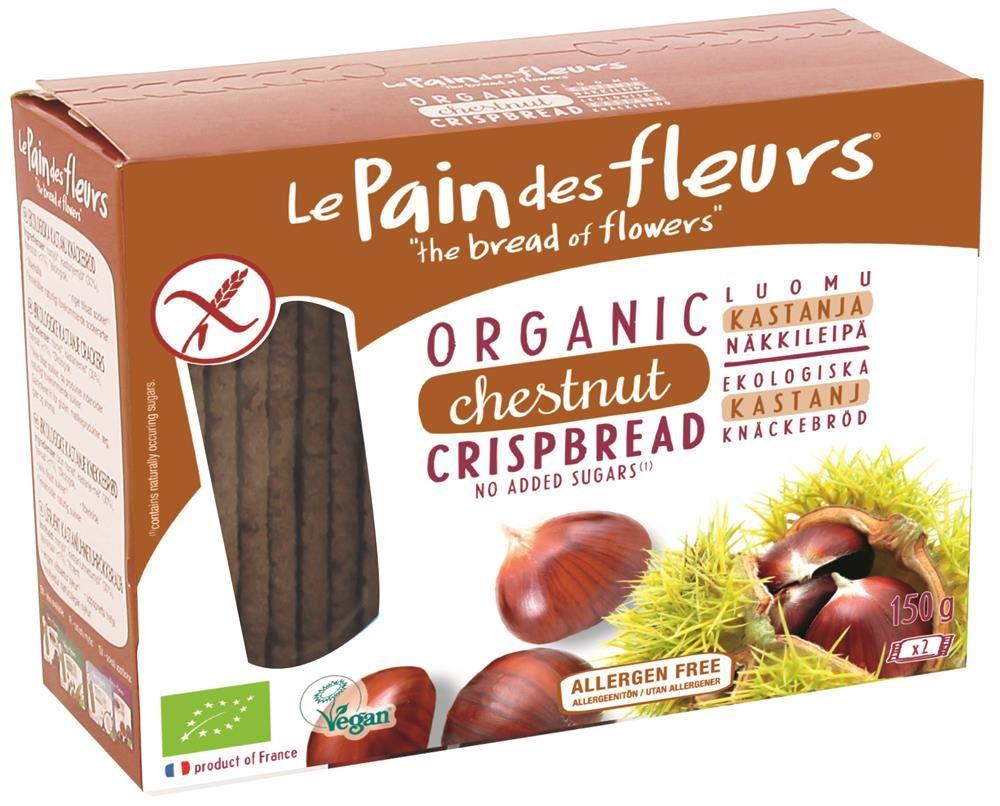 Le Pain De Fleurs GF Organic Chestnut Crispbread 150g