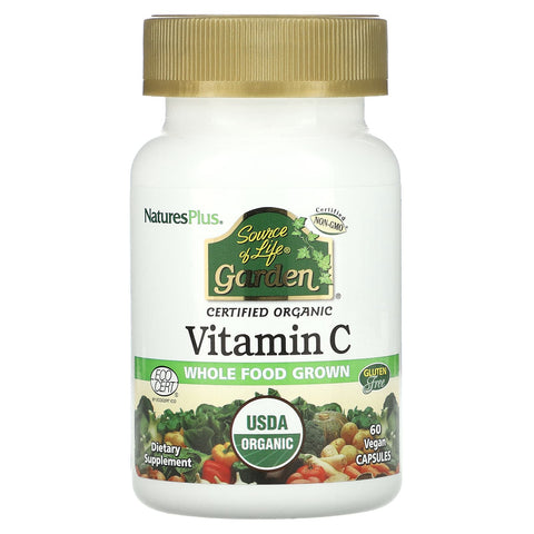 Natures Plus Source Of Life Garden Organic Vitamin C 500mg 60 Caps