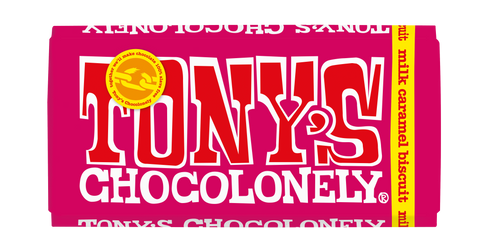 Tony's Chocolonely Milk Chocolate Caramel Biscuit Fairtrade 180g