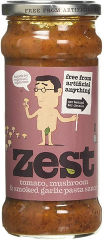 Zest Pasta Sauce Tomato, Smoked Garlic & Mushrooms 340g