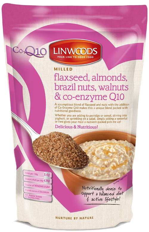 Linwoods Organic Flaxseed Almonds Brazil Nuts Walnuts & Co-Enzyme Q10 360G