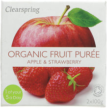 Clearspring Organic Apple & Strawberry Puree 2X100G