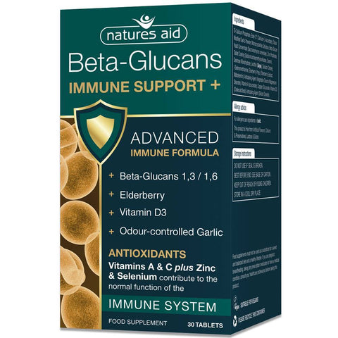 Natures Aid Beta-Glucans Immune Support + 30 Tabs