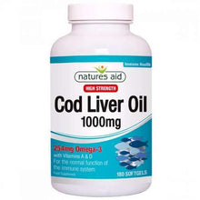 Natures Aid Cod Liver Oil (Hi Strength) 1000 180 Caps
