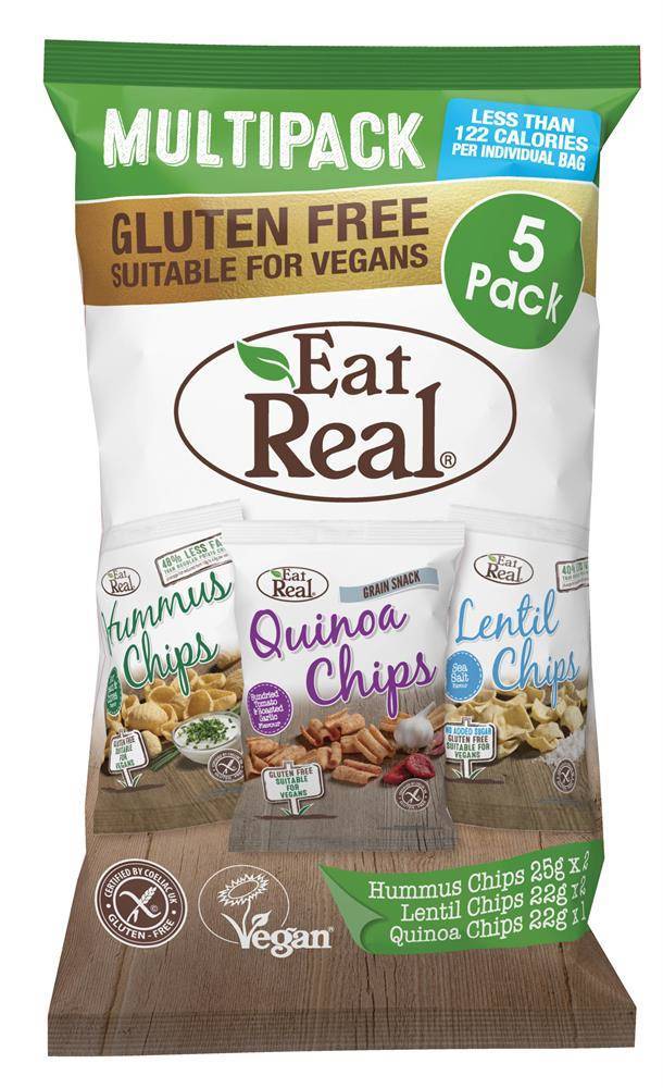 Eat Real Multi Pack Hummus Lentil & Quinoa Chips