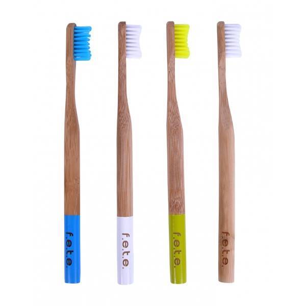 FETE 4 Medium Toothbrushes Family Pack