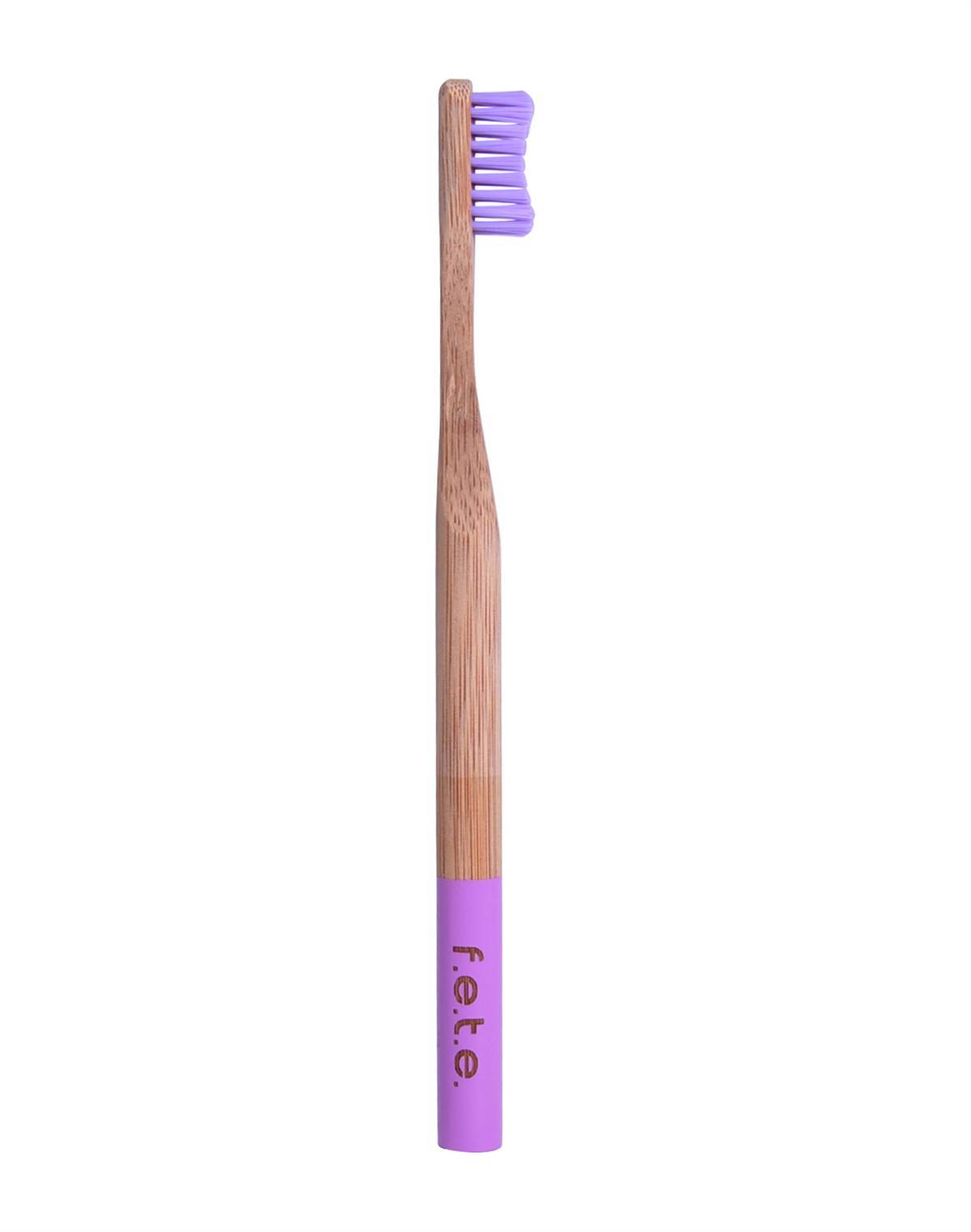 FETE Bamboo Toothbrush Single Soft Purple