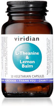 Viridian L-Theanine & Lemon Balm 30 Caps