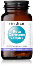 Viridian Beta Carotene Complex 30 Caps