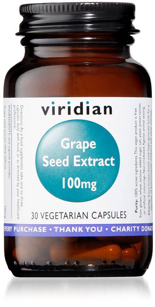 Viridian Grape Seed Extract 100Mg 30 Caps