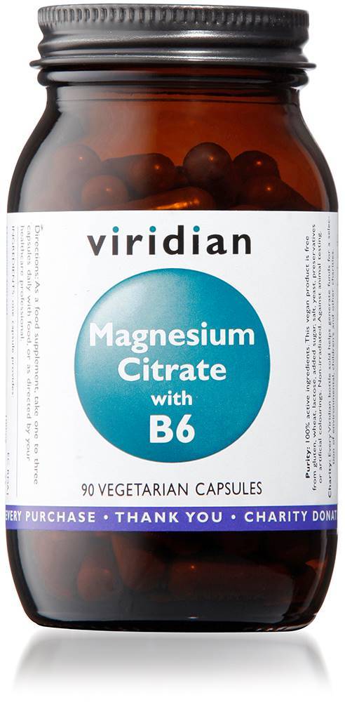 Viridian Magnesium Citrate With B6 90 Caps