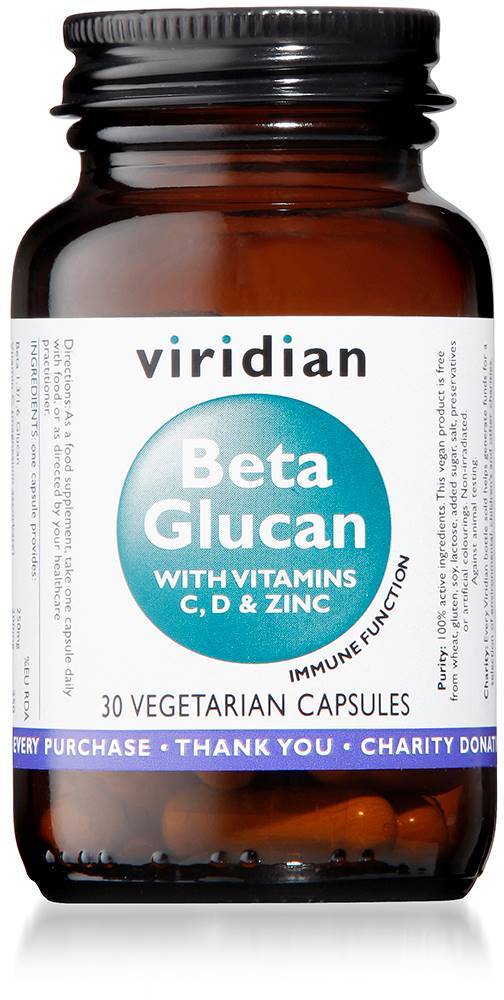 Viridian Beta Glucan Complex 30 Caps
