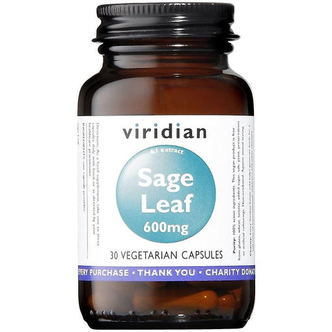 Viridian Sage Leaf Extract 600mg 30 Capsules