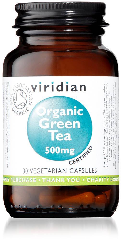 Viridian Organic Green Tea Leaf 500Mg 30 Caps