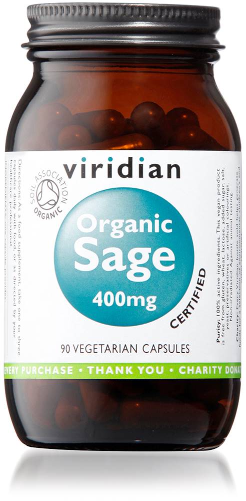 Viridian Organic Sage 400mg 90 Caps